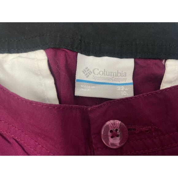 COLUMBIA Washed Out Shorts Men Size 32 Regular Magenta  100% Cotton 10" - Picture 15 of 15